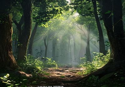 asmrgay3D立体声森林冥想封面：清晨森林光线透过树叶，鸟鸣与溪流声双耳环绕，深度放松引导